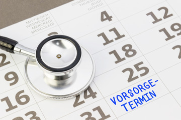 Termin für die Vorsorgeuntersuchung