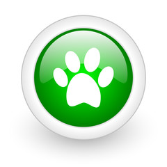 police green circle glossy web icon