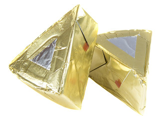 Cheese in triangle foil
