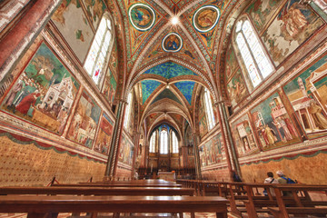 Assisi Dome Saint Francis Church interior view