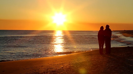 Retirement Couple Sunset - Powered by Adobe