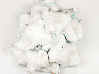 Heap of dirty diapers
