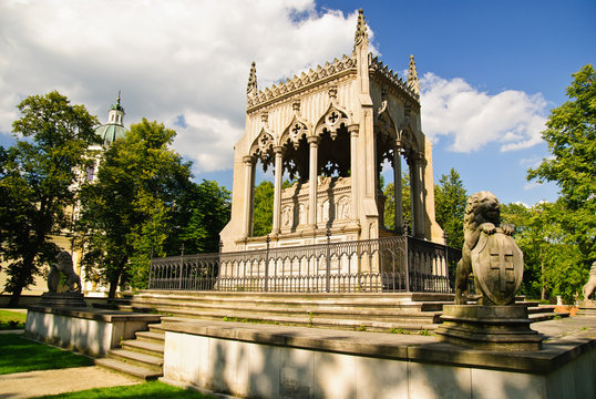 Potocki mausoleum in park - Wilanow palace area, Warsaw, Poland