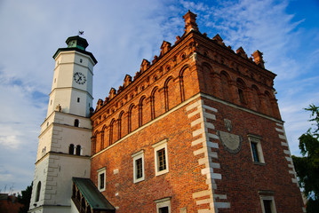 Fototapeta na wymiar Renaissance city hall in Sandomierz