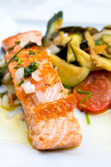 grilled salmon and lemon
