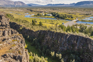 Fototapeta na wymiar Thingvellir dolina - Islandia.