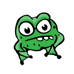 Cartoon frog