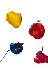 colors art supplies white background