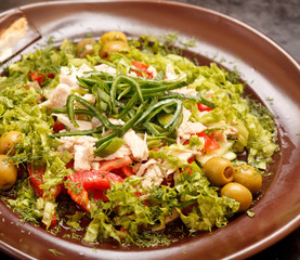 salad with chicken