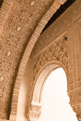 Moorish architecture in the "Patio del Cuarto Dorado" (Patio of