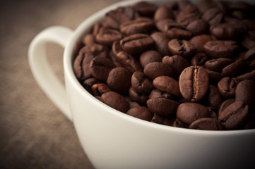 Fototapeta premium closeup of cup coffee