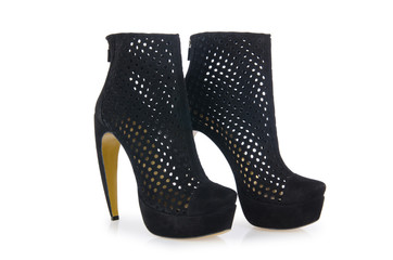 Nice woman shoes isolated on white