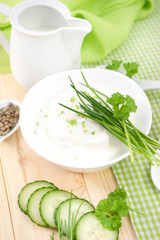 Fresh curd with herbs