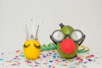 Früchte feiern Karneval