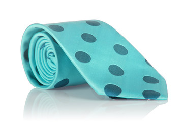 Elegant silk male tie ( necktie ) on white