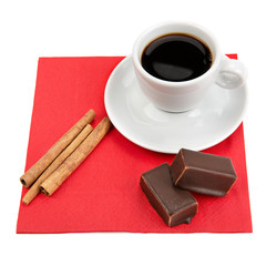 cup of coffee, chocolate and vanilla