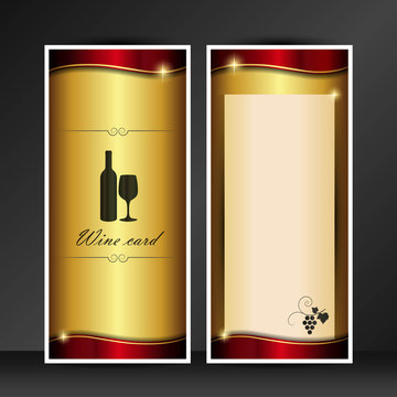 wine card vector design