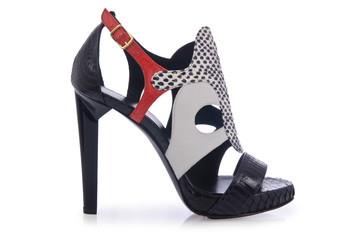 Nice woman shoes isolated on white