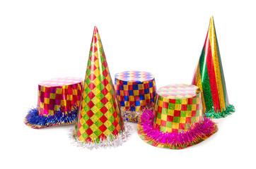 Party hats isolated on the white