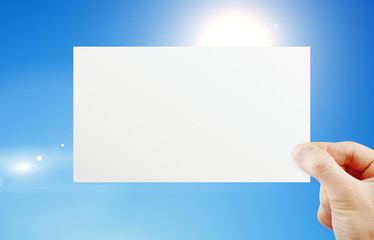 Hand holding paper