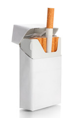 Box of cigarettes, isolated on a white