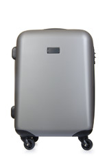 Travel luggage isolated on the white background