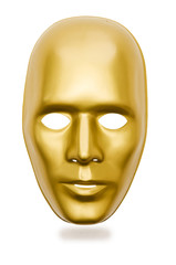 Shiny masks isolated on white background