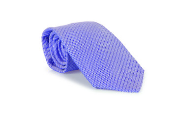 Elegant silk male tie ( necktie ) on white