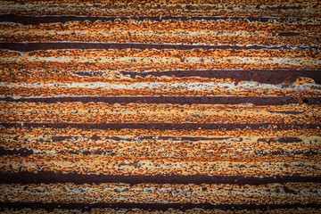 Rusty corrugated iron metal fence Zinc wall texture background