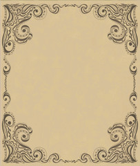 Template frame design for card