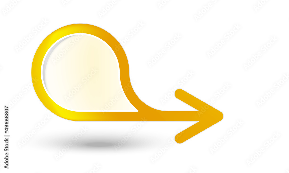 Poster text frame with arrow