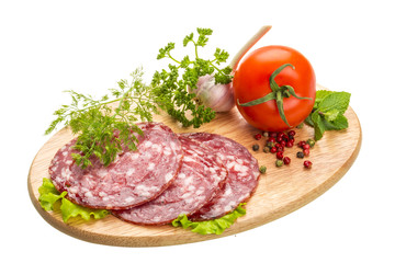 Fresh ripe salami