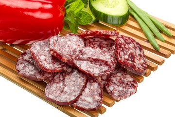Fresh ripe salami