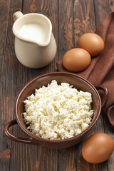 Cottage, milk and eggs