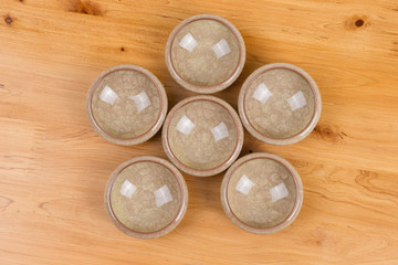 empty bowl on wooden table