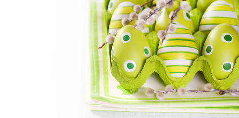 Easter eggs with willow