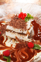 Italian dessert with berries