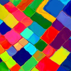 Abstract painting colorful mozaic geometric pattern background