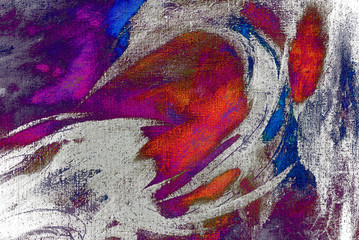abstract painting by oil on canvas,  illustration, background © Mikhail Zahranichny