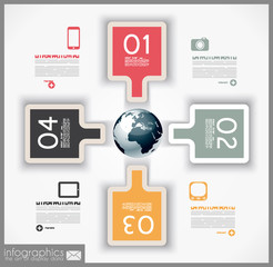 Obraz premium Infographic template design - Original geometric