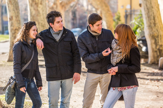 Group of Friends with Digital Tablet