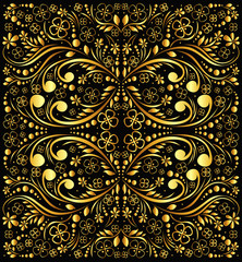 floral gold background