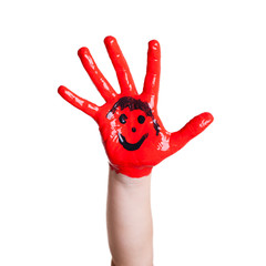 rote Kinderhand