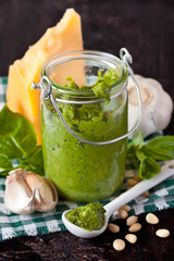 Pesto sauce.