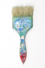 Old and dirty paint brush