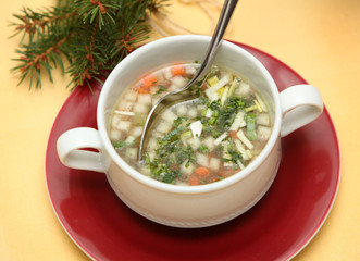 Vegetarische Gemüsesuppe