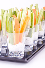vegetable appetizers with yogurt