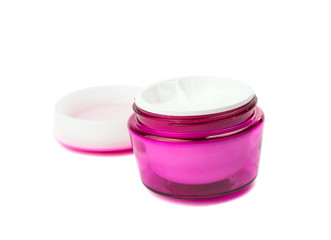 Jar of face cream isolated