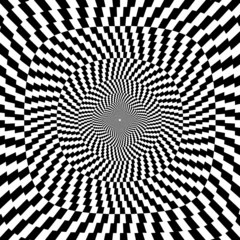 Muurstickers Psychedelisch Vectorillustratie van optische illusie achtergrond