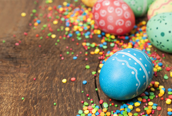 background with Easter eggs